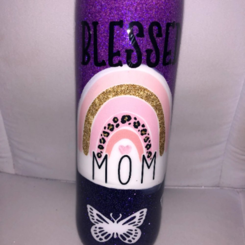 Purple Glitter Tumbler